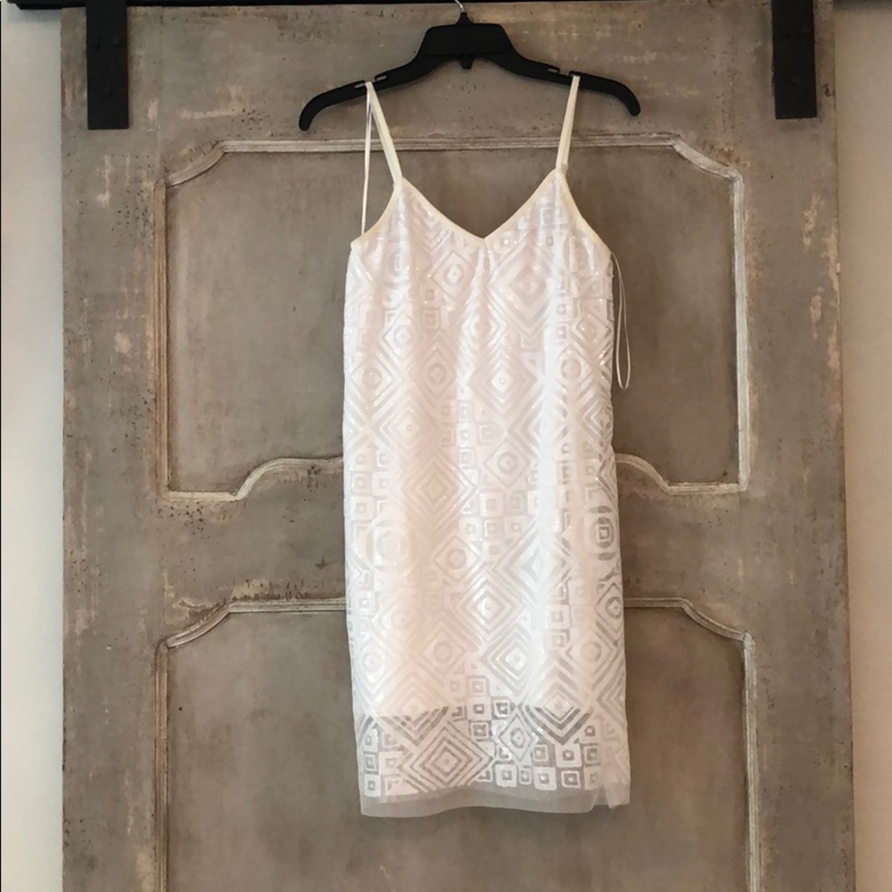 White sequin dress